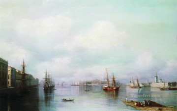 view of peterburg 1888 Romantic Ivan Aivazovsky Russian Oil Paintings